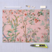 Papier Mousseline Chinoiserie rose Oiseau Floral Élégant Découpage (Artisanat)