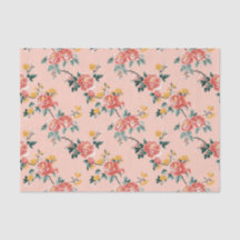 Chinoiserie rose pâle Floral