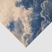 Papier Mousseline Chinoiserie Temple oriental Découpage bleu (Détail)