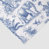 Papier Mousseline Chinoiserie Toile de Jouy animaux bleu marine (Détail)