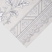 Papier Mousseline Chinoiserie Vintage Découpe Florale Blanche (Détail)