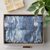 Papier Mousseline Chinoserie bleu et blanc 2 (Cadeau)