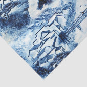 Papier Mousseline Chinoserie bleu et blanc 2 (Détail)