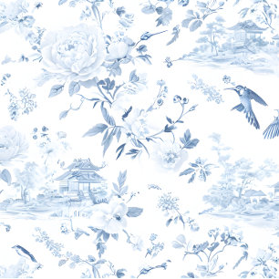 Papier Mousseline Chintz Chinoiserie Light Blue Decoupage papier.