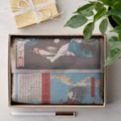 Papier Mousseline Chinzei Hachirō Tametomo et Oniyashi sur une plage (Cadeau)