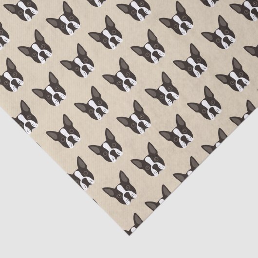 Papier Mousseline Chiot de Boston Terrier (Détail)