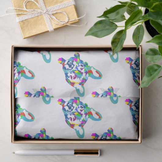 Papier Mousseline Chiot de taureaux français (Cadeau)