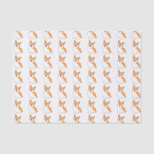Papier Mousseline Chiot occidental mignon de corgi de Pembroke