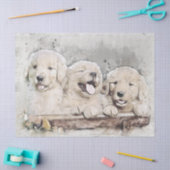 Papier Mousseline Chiots de Golden Retriever (Artisanat)