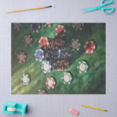 Papier Mousseline Chips de poker empilés sur le Felt, Jeu (Artisanat)