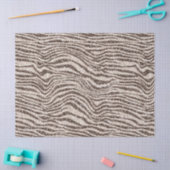 Papier Mousseline Chocolat Brown crème Blush Zebra Parties scintilla (Artisanat)