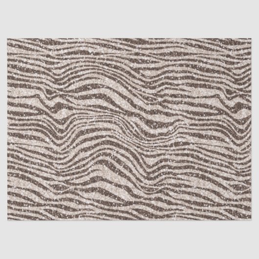 Papier Mousseline Chocolat Brown crème Blush Zebra Parties scintilla (Recto)