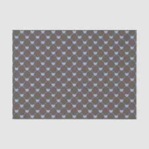 PAPIER MOUSSELINE CHOCOLAT BROWN DE COEURS BLEUS