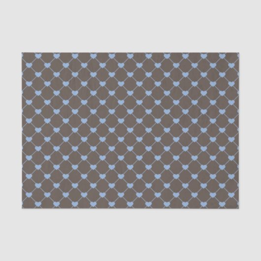 PAPIER MOUSSELINE CHOCOLAT BROWN DE COEURS BLEUS (Recto)