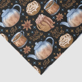 Papier Mousseline Chocolat chaud et étables à cannelle (Détail)