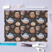 Papier Mousseline Chocolat chaud et étables à cannelle (Artisanat)