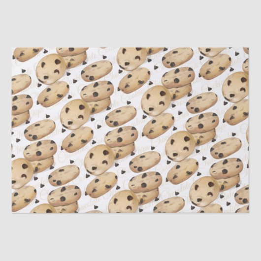 Papier Mousseline Chocolat Chip Cookies Baking Cadeau (Recto)