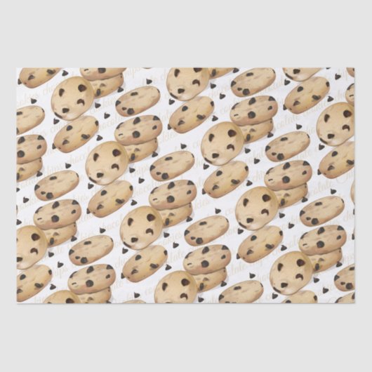 Papier Mousseline Chocolat Chip Cookies Baking Gift Tissu Papier (Recto)
