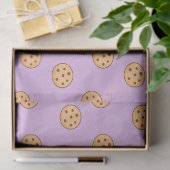 Papier Mousseline Chocolat chips biscuits d'anniversaire violet (Cadeau)