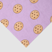 Papier Mousseline Chocolat chips biscuits d'anniversaire violet (Détail)