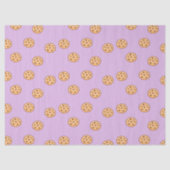 Papier Mousseline Chocolat chips biscuits d'anniversaire violet (Recto)