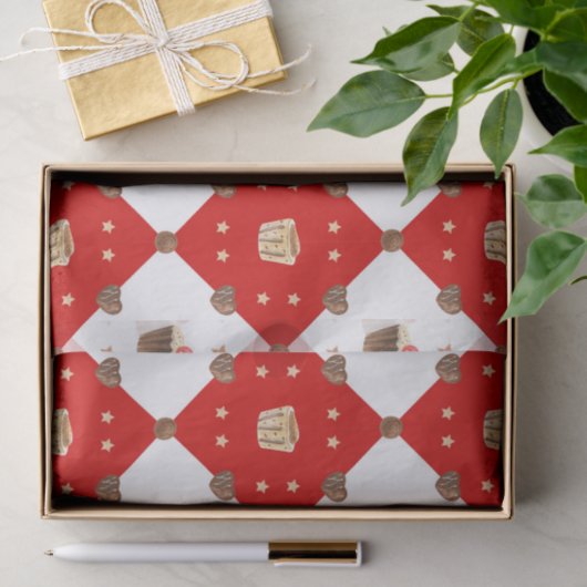 Papier Mousseline Chocolat doux Traitements Aquarelle de Noël modern (Cadeau)