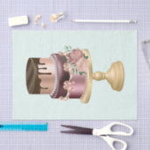 Papier Mousseline Chocolat Drives et Rose Gold Luxury Cake (Artisanat)