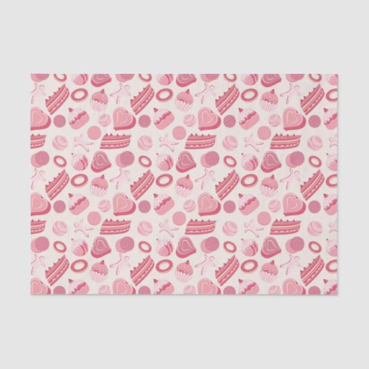 Papier Mousseline Chocolat et pâtisseries motif 2 (Recto)