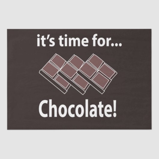 Papier Mousseline Chocolat Il est temps pour le chocolat (Recto)