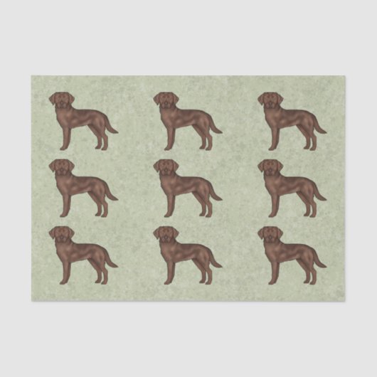 Papier Mousseline Chocolat Labrador Retriever Lab Chien Imprimer Mot (Recto)
