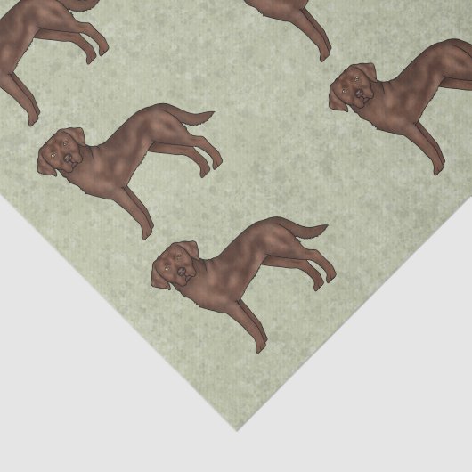 Papier Mousseline Chocolat Labrador Retriever Lab Chien Imprimer Mot (Détail)