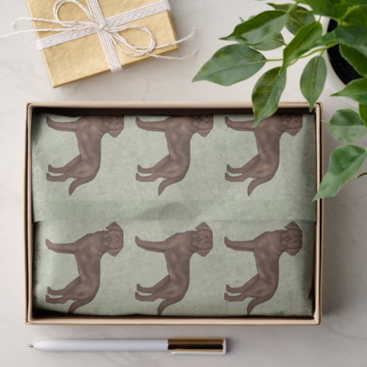 Papier Mousseline Chocolat Labrador Retriever Lab Chien Imprimer Mot (Cadeau)