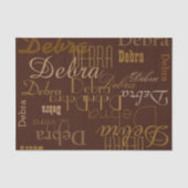 Papier Mousseline chocolat nommé motif (Recto)