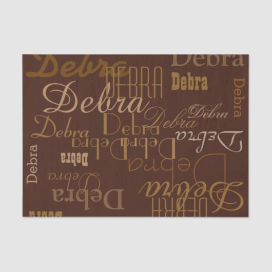 Papier Mousseline chocolat nommé motif (Recto)