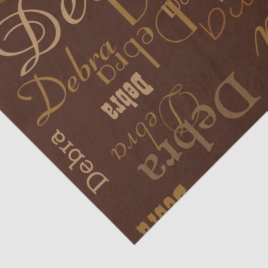 Papier Mousseline chocolat nommé motif (Détail)