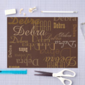 Papier Mousseline chocolat nommé motif (Artisanat)