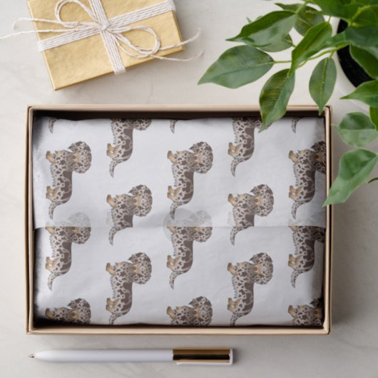 Papier Mousseline Chocolat & Tan Dapper cheveux longs Motif (Cadeau)