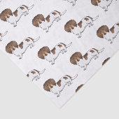 Papier Mousseline Chocolat & Tan Pied Long Cheveux Motif (Détail)