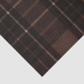 Papier Mousseline Chocolate Brown Tartan Tissue Paper (Détail)