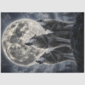 Papier Mousseline Chœur de Loup au Clair de Lune (Recto)