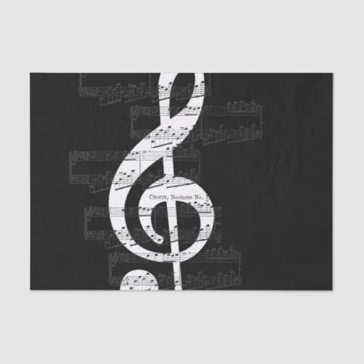 Papier Mousseline Chopin Nocturne Treble Clef Op. 9, No 1 (Recto)