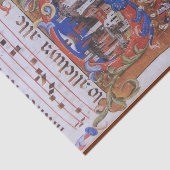 PAPIER MOUSSELINE CHORAL MUSIQUE NOËL PARCHEMENT AVEC DES SAINTS (Détail)