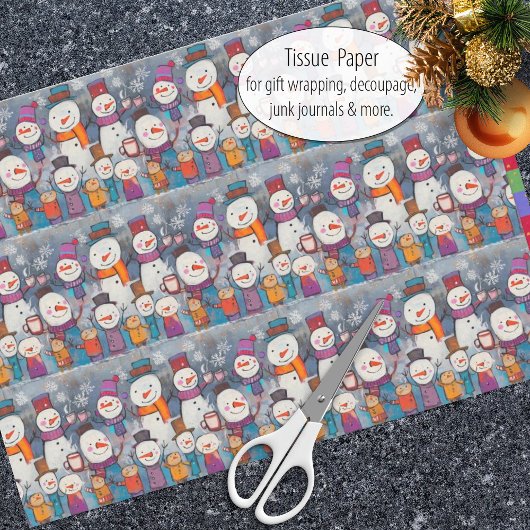 Papier Mousseline Chorus amusant des neigeurs
