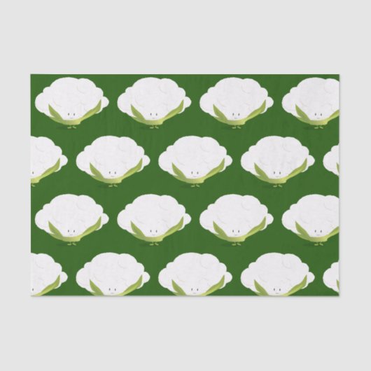 Papier Mousseline Chou-fleur Caractère Cute Aliment Papier Tissu (Recto)