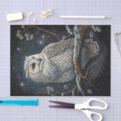 Papier Mousseline Chouette à neige étoilée (Artisanat)