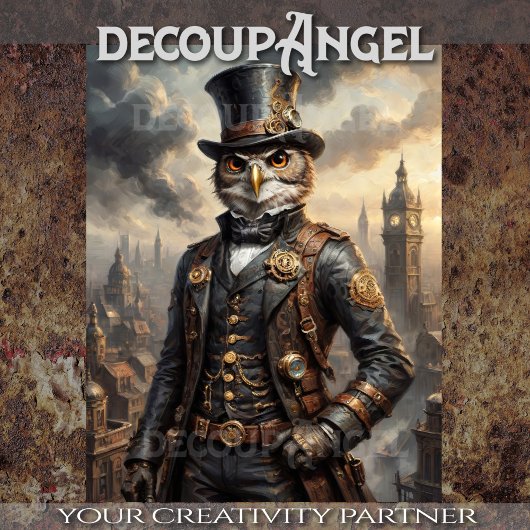 Papier Mousseline Chouette à vapeur -Découpage-