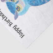 Papier Mousseline Chouette Abstraite mignonne Joyeux papier de fond  (Détail)