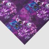 Papier Mousseline Chouette Abstraite Whimsical Purple Bird Decoupage (Détail)