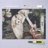 Papier Mousseline Chouette aquarelle automne mystérieuse Automne Ora (Artisanat)