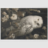 Papier Mousseline Chouette blanche (Recto)